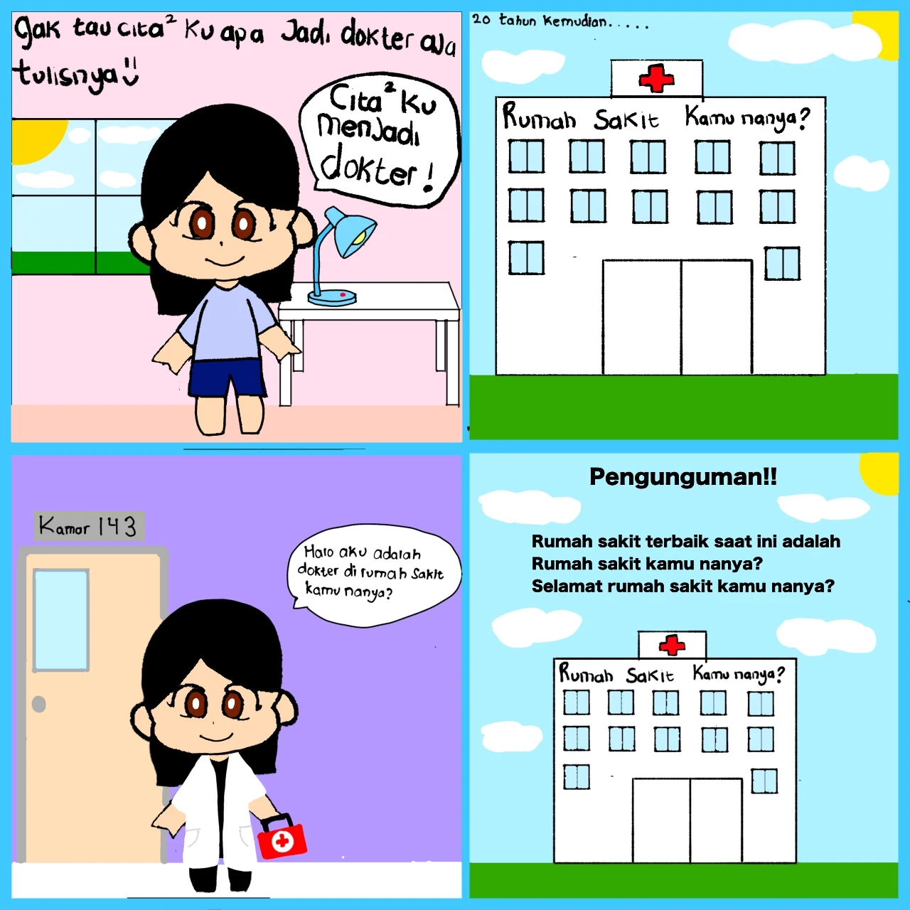 Komik lucu dengan twist humor “kamu nanya”